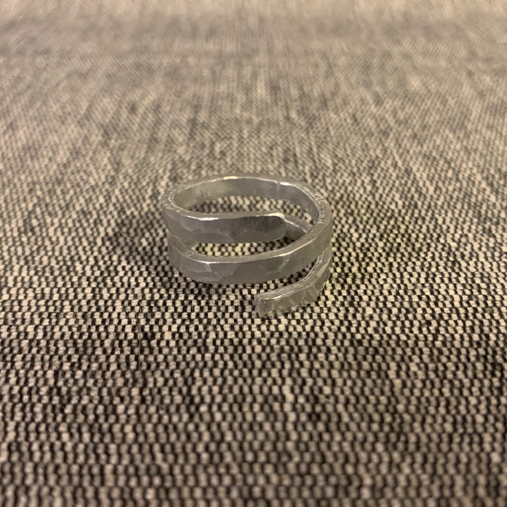 Handmade textured wrap ring